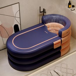 Bathtubs Foldable Baby Bathtub for Adults Large Bathroom Sitz Bath Inflatable Thick Portable Bathtub Shower Bucket Spa Sauna Banheira 5