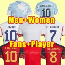 2023 2024 Belgio squadra nazionale di calcio maglie pericolo COURTOIS LUKAKU TIELEMANS 23 24 Michy Batshuayi Kevin De Bruyne KOMPANY Tifosi Versione giocatore DONNE