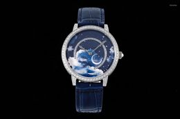 Wristwatches Women's Watches Fashion Automatic Mechanics Movement Watch WristWatch Meteor In The Starry Sky Inlaid Zircon