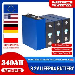 2/4/8/16/24/32/48PCS Grand New Grade A 3.2V 340Ah LiFePO4 Battery Cell Rechargeable Lithium Iron Phosphate Batterie with QR Code