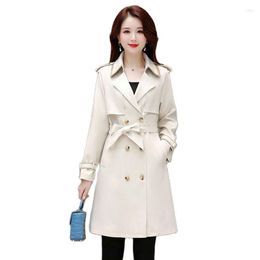 Women's Trench Coats Long Coat For Women In Spring And Autumn 2023 High-end Temperament Casual Waist-dropping