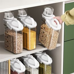 Food Savers Storage Containers Cereal Storage Container Sealed Crisper Grains Food Dispenser Storage Box Rice Tank Dispenser Household Kitchen Organisers 230509