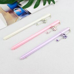 24pcs Colour Diamond Key Pendant Neutral Pen Korean Creative Student Water Stationery Supplies