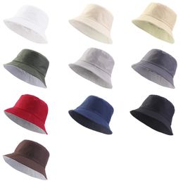 New Unisex Solid Foldable Bucket Hat Outdoor Sunscreen Hat Panama Bob Hip Hop Caps Sunhat Outdoor Beach Fisherman Cap for Women