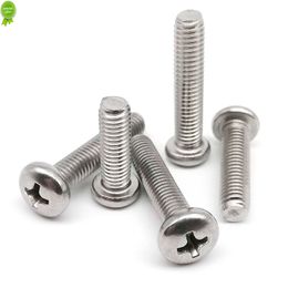 New M1.6 M2 M2.5 M3 M3.5 M4 M5 M6 M8 GB818-85 A2-70 304 Stainless steel Cross Phillips Round Pan Head Screw Bolt