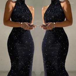 Casual Dresses Chic Women Summer Elegant Sexy Sleeveless Black Party Formal Occasion Midi Bodycon Evening Cocktail Dress Clothes