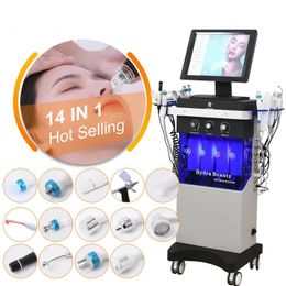 2023 heart 14in1 hydra machine multifunction microdermabrasion facial beauty spa master with skin analyzer cupping handle