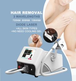 Protable Diode Laser Hair Removal machine 755nm 808nm 1064nm Three wavelengths 20 million Shots 3 waves Cold Painless 808nm Lazer device Triple Wave