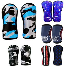 Protective Gear 1 Pair Knee Sleeves for Weightlifting Premium Support Compression Powerlifting Crossfit 7mm Neoprene Sleeve 230506