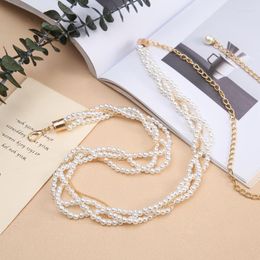 Belts Sweet Pearl Women's Metal Thin Waist Chain Dress Decorative Temperament Personality Belt Women