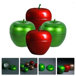 Storage Bottles 4 Pcs Apples Shaped Candy Box Coffee Airtight Container Honey Jar Cookie TEA POT Christmas Sugar Dish Canisters