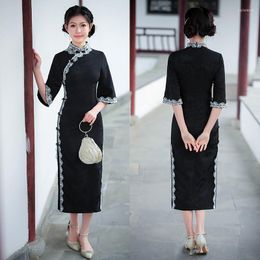 Ethnic Clothing Modern Style Women's Wear Chinese Traditional Long Modified Cheongsam 2023 Light Wo