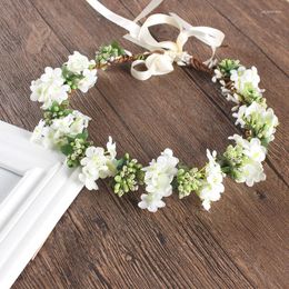 Headpieces Bride Po Studio Makeup Hair Accessories Wreath Headdress Beautiful Mori Women's Flower Korean Belt Seaside Bea