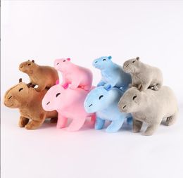 20cm Fashion Kawaii Solid Colour Capybara Plush Toy Kawaii PP Cotton Stuffed Plush Pillow Festival Gift Doll kids toys