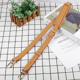 Bag Parts Accessories Luxury Genuine Leather Bag Strap Replacement with Shoulder Pads Handbag Accessories for Women Bags Belt Adjustable 98-118cm 230509