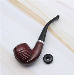 Smoking Pipes Striped red marble iron pot tobacco pipe