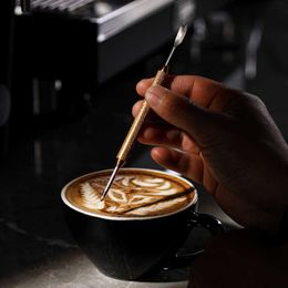 Coffee Art Needles Barista coffee art needles barista pen tool for cappuccino latte espresso decoration coffee art needles figured cup tool P230509