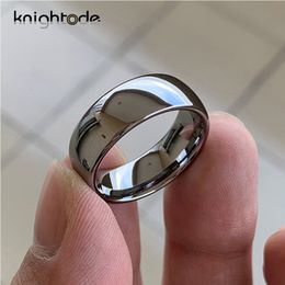 Band Rings High Quality Tungsten Carbide Ring Wedding Engagement Ring For Men Women Domed Band Polished Shiny Comfort Fit 8642mm 230509