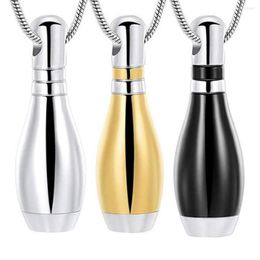 Pendant Necklaces Stainless Steel Cremation Bowling Ball Keepsake Urn Necklace For Human/Pet Ashes Women Men Memorial Jewellery