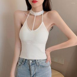 Women's Tanks Camis Womens Tank Tops Sexy V-Neck Female Underwear Seamless Halter Camisole Street Fashion For Women Summer 2023 Woman Top