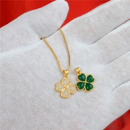 Chains Simple And Fashionable Copper Plated Clavicle Lucky Four-leaf Clover Pendant Necklace Sweet Fashion Female Jewelry