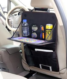 Car Organiser Product Seat Back Storage Bag Multifunctional Anti-kick Cushion Hanging Foldable Dining Table Tray Travel Access