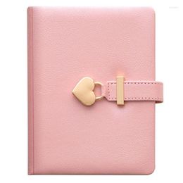 Heart Lock Leather Notebook notepad d with Journal Cover - M17F