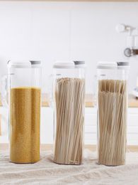 Storage Bottles Noodles Food Jar Sealed Dried Fruit Empty Bottle Jars Round Cuisine Kitchen Accessories Plastic With Lid