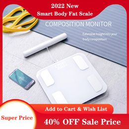 Scales Smart Body Fat Scale 2022 New LED Display Handle Fat Measuring Body Composition Analyzer with Smart App Bathroom Weight Scales
