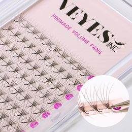 Makeup Tools Veyes Inc Premade Fan Lashes Eyelash Extensions Veyelash Sharp N Slim Thin Pointy Base Russian Volume Fans 5D 7D 10D 230509