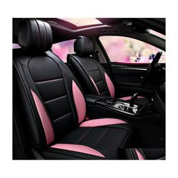 Car Seat Covers Accessories Interior Ers For Sedan Durable Pu Leather Five Seats Suv Without Handrails Trucks Drop Delivery Mobiles Dhzdy