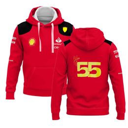2023 Fashion F1 Men's Hoodie Jackets Sweatshirt Formula One Team Scuderia Charles Leclerc Zipper Racing Teams Women Coat Spring Sweatpants