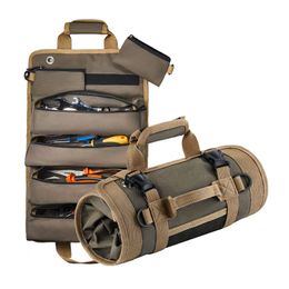 Tool Bag Multi-Purpose Tool Bag High Quality Professional Multi Pocket Hardware Tools Pouch Roll UP Portable Small Tools Organiser Bag 230509