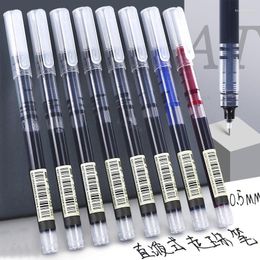 5/10 Pcs High Quality Needle Type Gel Pens Straight Liquid Yype Ballpoint Pen Water Stationery Office School Supplies Writing