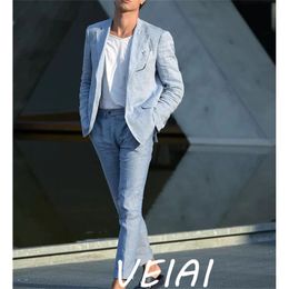 Men's Suits Blazers Fashion Leisure Business Wedding Men Suits Line One Button Summer Spring Mens Suit 2 PiecesJacketPant traje hombre 230509