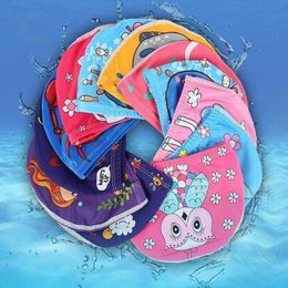 Swimming Caps Cartoon Animal Children Swimming Cap Girls Boys Swimming Hat Elastic Children Swimming Cap 1-10 Years Old P230509