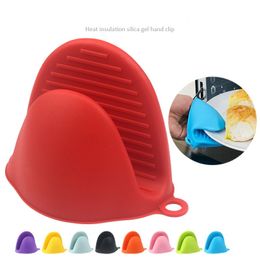 Oven Mitts Silicone Oven Gloves Heat Slip Resistant BBQ Mitts Microwave Baking Cooking Pinch Potholder Mitts Q37