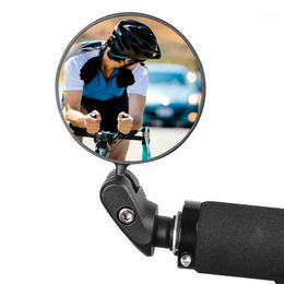 Bike Groupsets Bicycle Rearview Mirror 360 Degree Rotation Adjustable Angle MTB Road Handlebar HD Glass Convex Mirrors Wide-Range