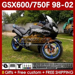 Suzuki Siyah Hisse Senedi GSXF750 GSXF600 Katana GSXF 600 750 CC 600cc 750cc 1998 1999 2000 2001 2002 169no.135 GSX750F GSX600F 98 99 00 01 02 Kaplama