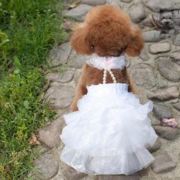 Hoodies Dog Wedding festive clothes pet wedding dress Princess dress Pengpeng dress teddy dog dress dog dress