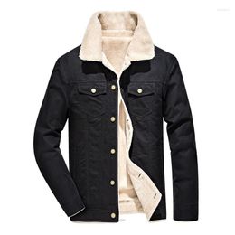 Men's Jackets Mcikkny Men Winter Fleece Lined Warm Thermal Cargo Outwear Coats For Male Windbreak Tops Size M-6XL