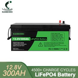 New 12V 300Ah LiFePO4 Battery Pack 12V 24V LiFePO4 Battery High Capacity 4000 Cycles for Solar Power System RV House Tax Free