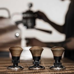 Tampers MHW-3BOMBER 58.35mm espresso tamper premium barista coffee tamper with spring calibrated loaded adjustable level tamping tools P230509