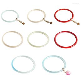 Bangle Eye-catching Liuli Bracelet Vintage Hanfu Matching Chinese Style Charm Jewellery Decoration Gift For Girl Teens C1FC