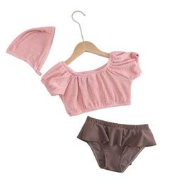 Children's swimwear Swimsuit Girls Two Piece Fashion Swimsuit For Girls Summer Beach Wear Kids Swimsuit Baby Bikini Swimming Suit 3pcs Set P230509