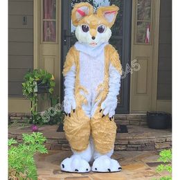 Super Cute Husky Dog Fox Mascot Costumes Halloween Fancy Party Dress Cartoon Character Carnival Xmas Easter Advertising Birthday Party Costume