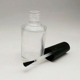 High-end Empty Transparent Glass Nail Polish Bottles Brush Lid Small Glass Bottle For Nail Art Essential Oil Container