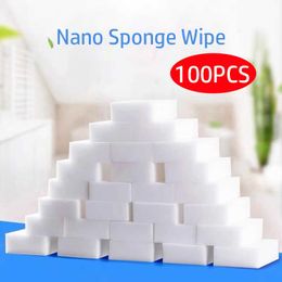 Sponges Scouring Pads 30/50/100PCS Melamine Magic Eraser For Kitchen Office Bathroom Home Nano Cleaner Cleaning 10x6x2cm Y23