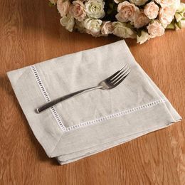 Table Napkin Simple&Opulence Linen Serving Napkins 4PCS Reusable Washable Wedding Decoration Birthday Party 18 X Inch