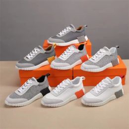 Men Casual Shoes Depart Designer Sneakers Bouncing Sneaker Runner Shoe Antiskid Light Sole Flat Platform Trainers Suede Mens Trainer Size 38-45